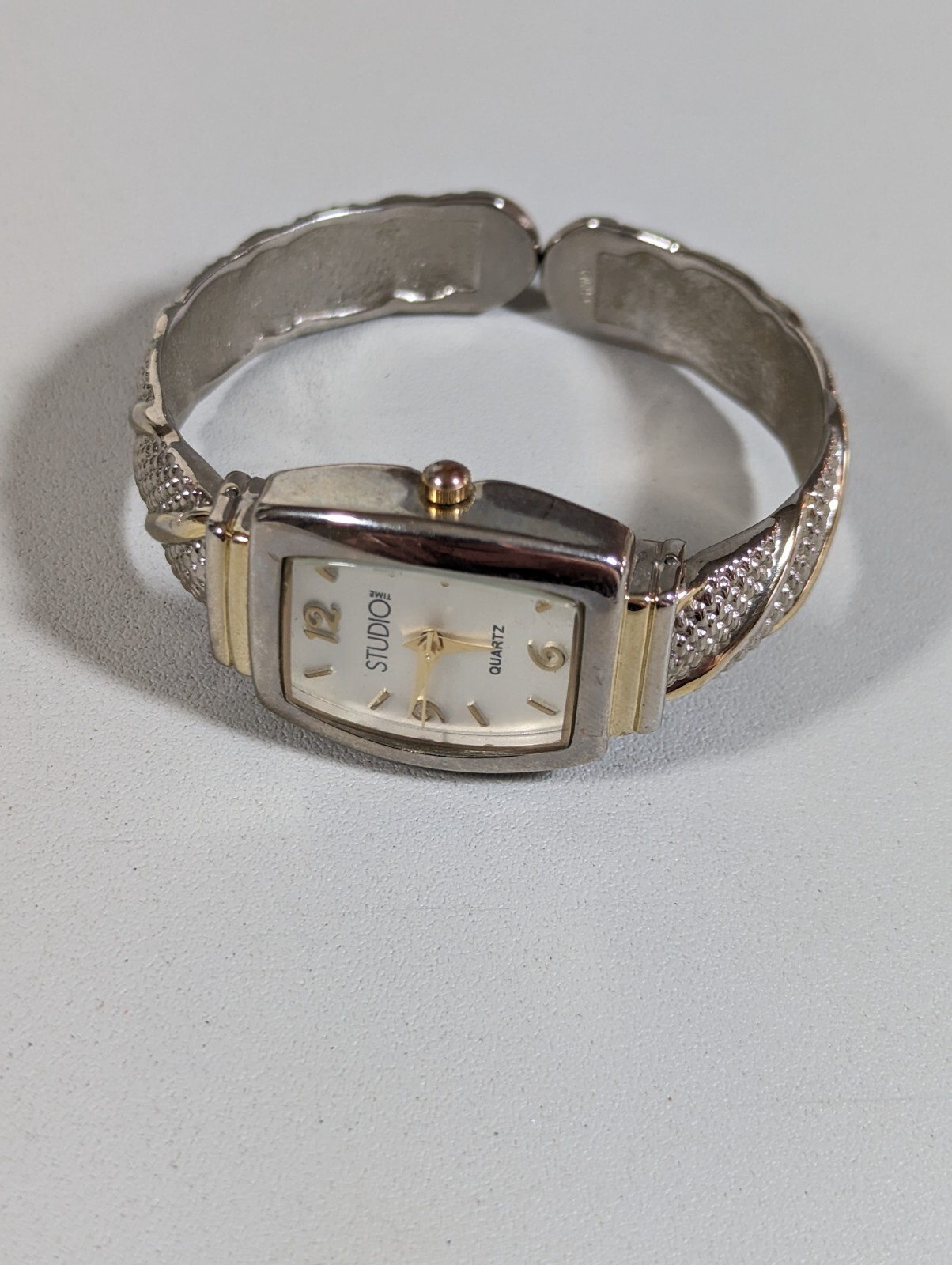 Studio Silver Tone Dial Rectangle Case Hinge Brac… - image 4