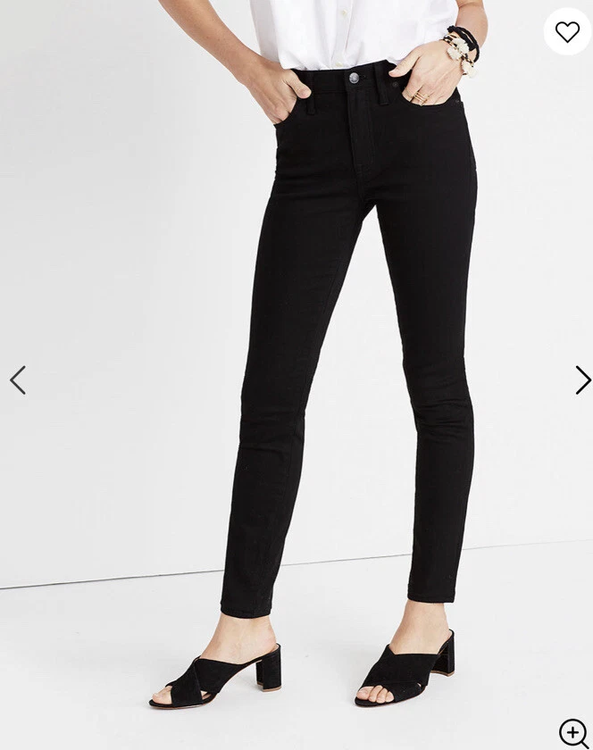 NWT Madewell 9 Mid Rise Black Skinny Jeans G1202 128