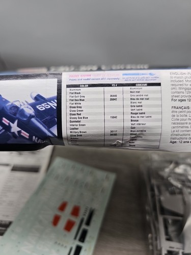 Monogram F4U-5N Corsair Kit 85-5980 1:48 Pro Modeler Open Damaged Box Sealed Bag - Picture 10 of 15