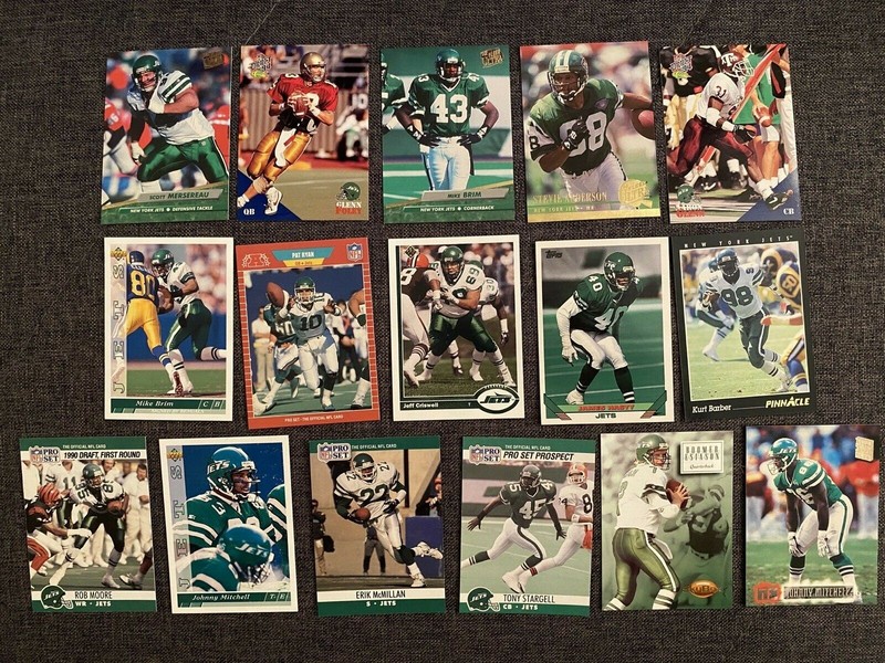 Lot of 16 New York Jets Football Cards | Mixed Lot | Excellent Condition