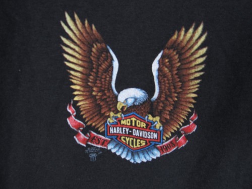 Vintage Harley Davidson 3D Emblem T-Shirt Adult XL 1991 Daytona Pocket 50th - Picture 3 of 9
