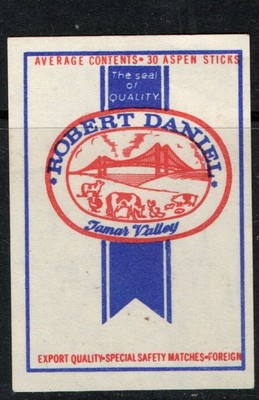 MATCHBOX LABEL UNGARN - Robert Daniel, Tamar Valley, Export nach UK, 30 -**neuwertig