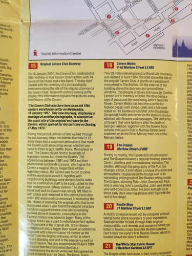 Beatles LIverpool, Map and Guide, Magical Mystery Tour presented by The Cavern - Picture 4 of 12