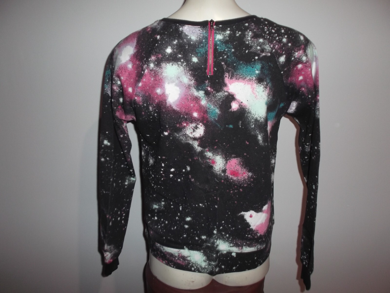BNWOT Free Fusion Womens Black with Colored Splats Top Size 8 eBay
