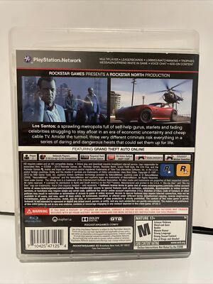 Sony Playstation 3 PS3 Grand Theft Auto V 5 GTA V Video Game