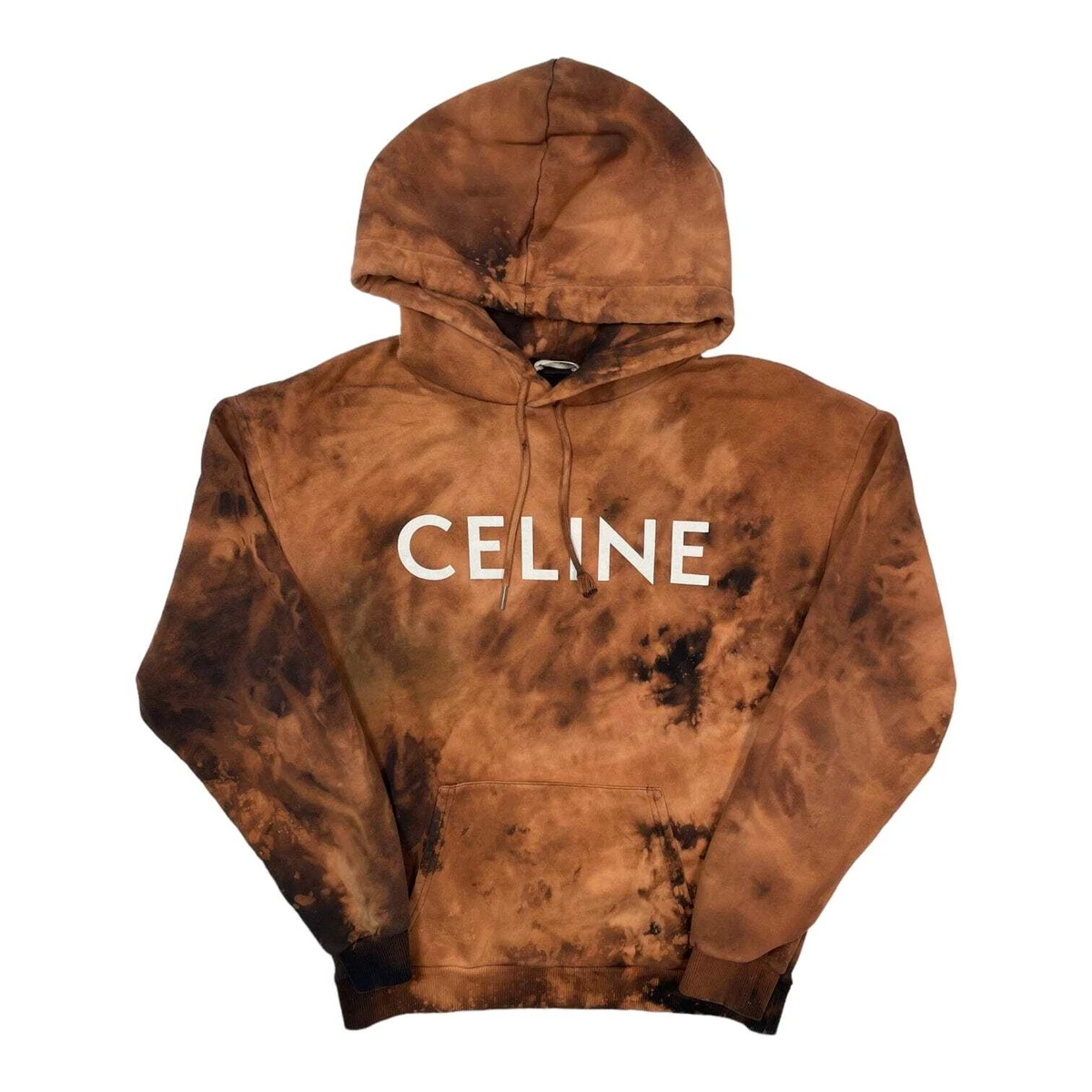 Celine Loose Logo Hooded Sweatshirt Bleached Pre Owned eBay