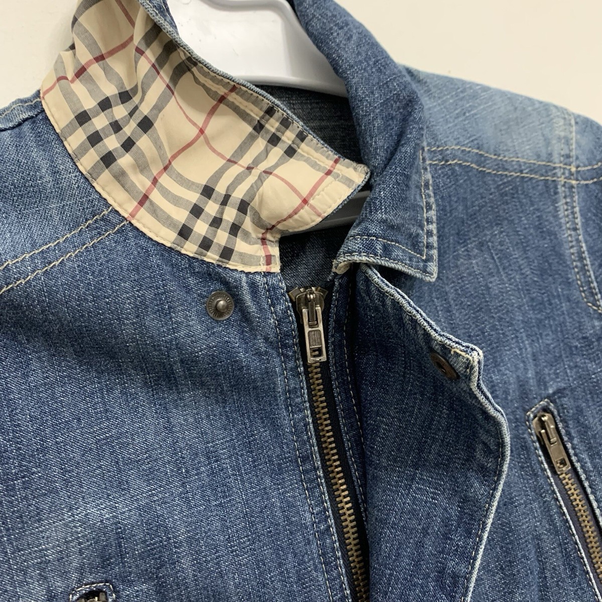 BURBERRYLONDONデニムジャケット 38 BURBERRY LONDON バーバリー デニムジャケット ノバチェック 38