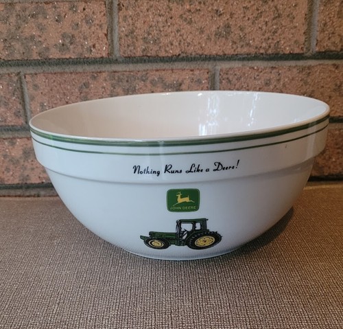 JOHN DEERE Tractor 9 1/4 BOWL Mixing Salad Serving Excellent Condition Gibson - Picture 2 of 6