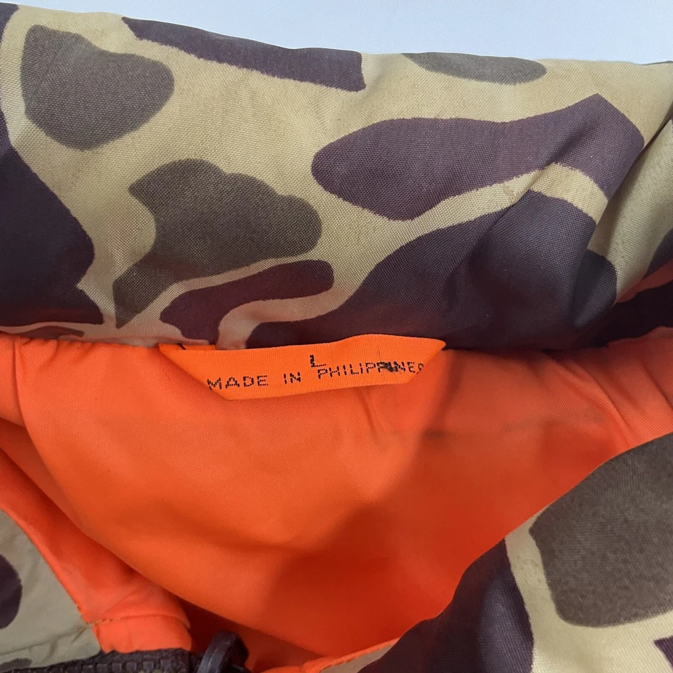Vintage Winchester Vest - Reversible Hunting Camouflage Frogskin Orange - Large - Image 4 of 4