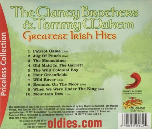 The Clancy Brothers & Tommy Makem GREATEST IRISH HITS *Sealed* CD - Picture 2 of 2