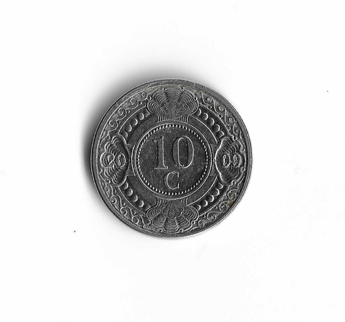 2009 Netherlands Antilles - 10 Cents - 851 - Nickel Plated Steel - 3g