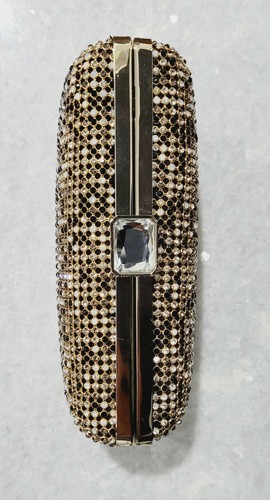 Sondra Roberts Sequine Back Silver Gold Chain Strap Clutch Purse - Picture 4 of 8