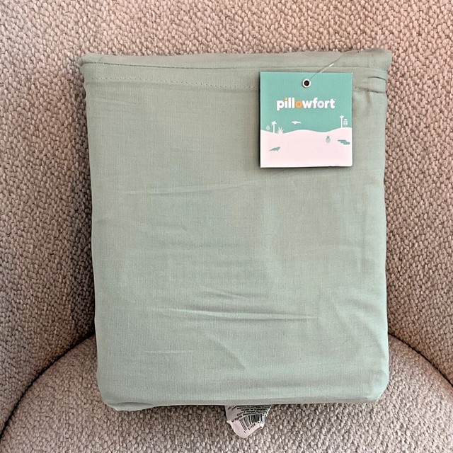 Pillowfort Queen Solid Teal Sheet Set 100 Cotton Flat Fitted 2
