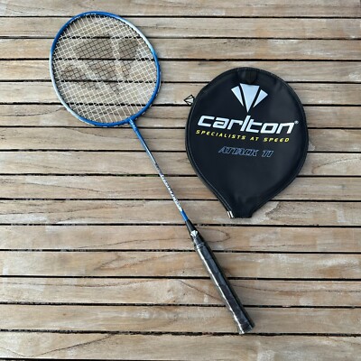 Carlton Powerblade Ex 400 Badminton Schläger - Unisex Für Erwachsene In Black/Fluor Cyan