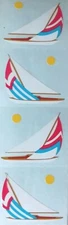 ⛵  Mrs Grossman Stickers SAILBOAT SAIL BOAT 1993 ocean sea sailing