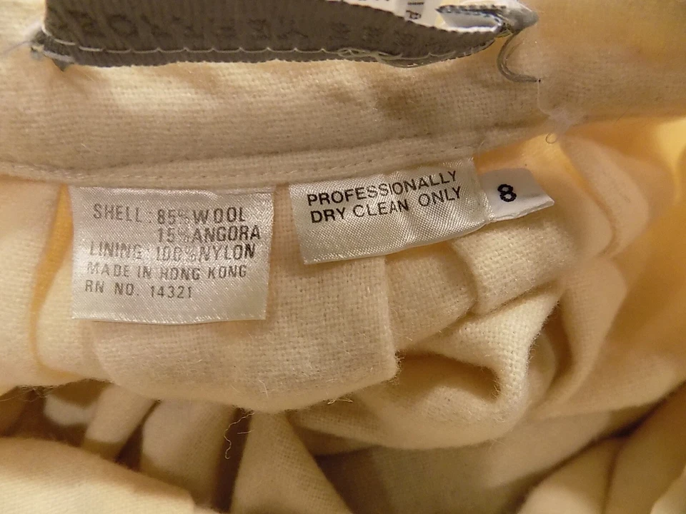 Vtg GEOFFREY BEENE Neiman Marcus Wool/Angora Pleated "Bell" Skirt Womens 8 (236) - Image 2 of 4