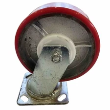 6" Swivel Caster Polyurethane Tread on Metal Wheel - 1,200 lbs Cap.