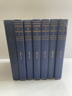 The Book of Knowledge Children's Encyclopedia 1937, 6 Books