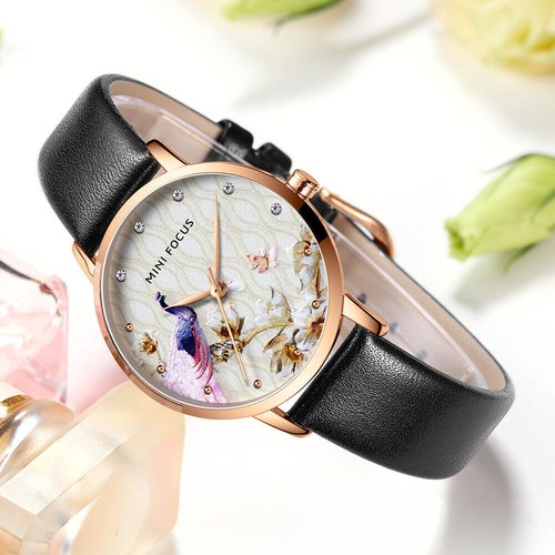 MINI FOCUS Women Watch Classic Elegant Dial Girls Wristwatch Leather Sport Watch - Picture 13 of 29