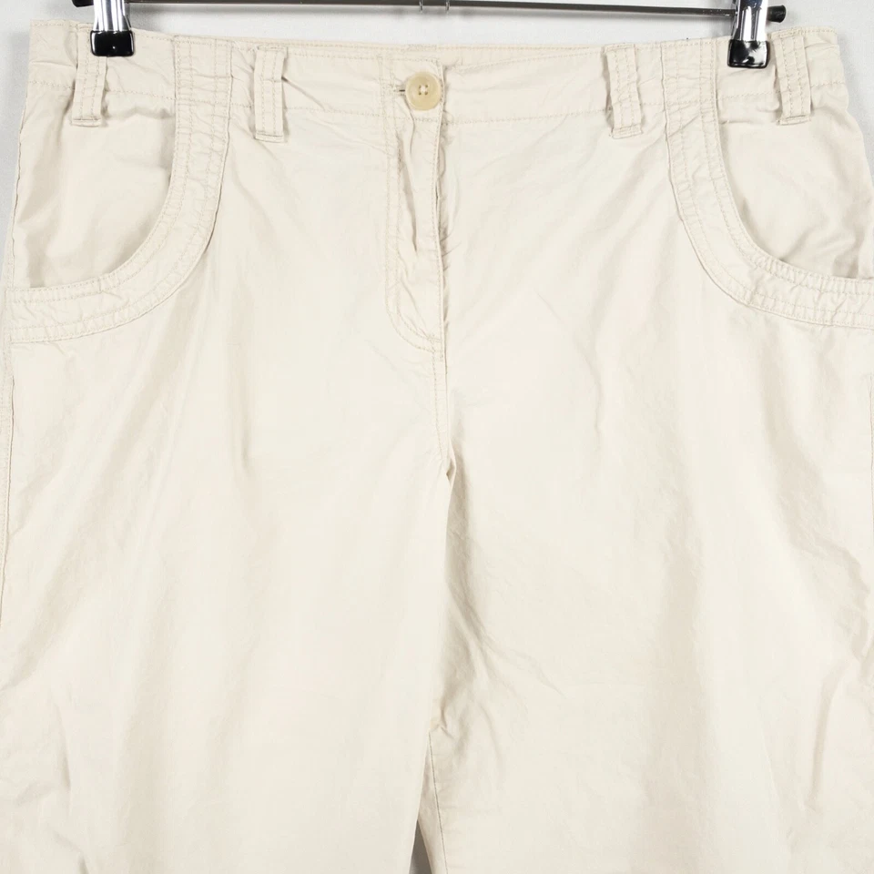 Pantalones Skimmer Recortados Izod Talla 14 Beige 100% Algodón Ligeros Tiro Medio Informales Foto 2 de 4