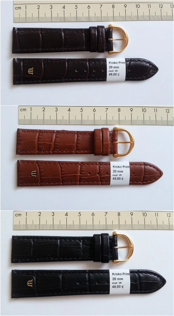 NDJQY Lederen Horlogeband 20mm 22mm Voor MAURICE LACROIX Horlogeband Vouwen Gesp Leisure Business Koe Lederen Armband, 20mm, Kunststof, agaat