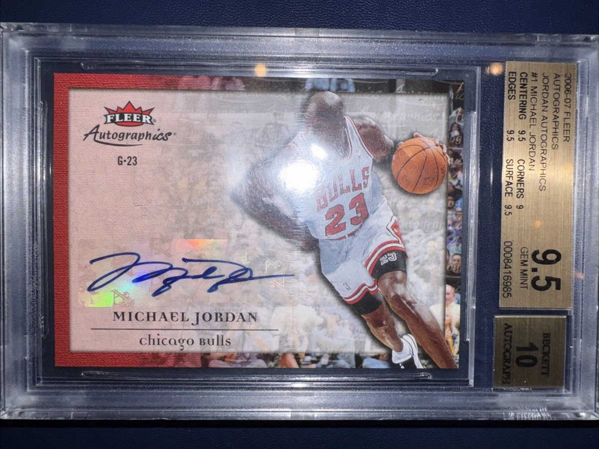 Michael Jordan Grade 9.5 Basketball Autographed Sports Trading 