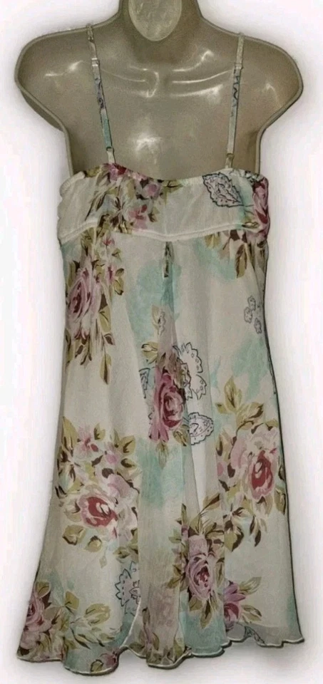 dELiAs Talla 9 Floral Chifón Solero Hada Romántico Femenino Jardín Fiesta Y2K Foto 2 de 4