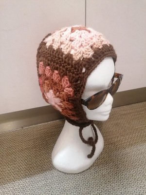 Sturmhaube Häkelpass Granny Square 