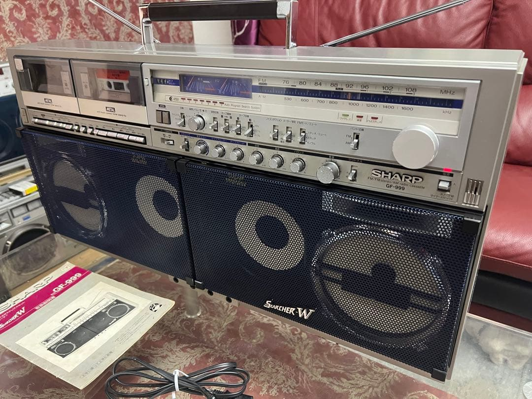 ☆ SHARP GF-999 THE SEARCHER-W レトロ 大型ラジカセ 現状ジャンク FM