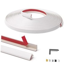 20ft Outside Vinyl Corner Trim Peel and Stick for Tile and Wall Vinyl White