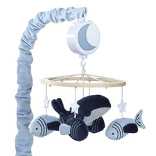 Lambs Ivy Bubbles Squirt Whale/Fish Musical Baby Crib Mobile Soother Toy