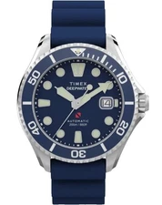 New Timex Deep Water Meridian 200m Rubber Band Automatic Men's Watch TW2Y39900