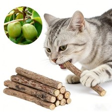 20 PCS Catnip Sticks Organic Cat Chew Toys Natural Plant Matatabi Silvervine