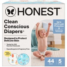 Honest Co Clean Conscious Diapers Size 5 44pk Leakproof Hypoallergenic