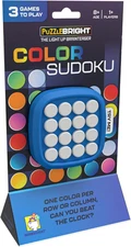 Color Sudoku – Light-Up Electronic Brainteaser - Puzzle Bright Fidget Toy - 3 Ex