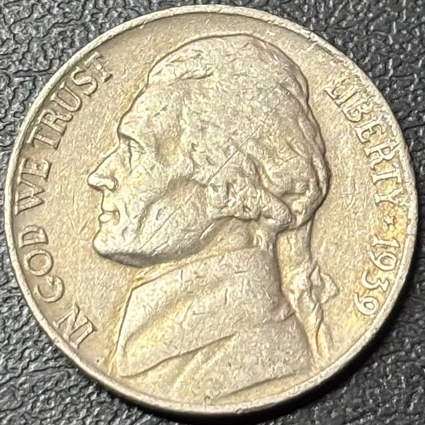 1939 Jefferson Nickel DDR, Doubled Monticello Error Double Die Reverse FS-801 XF - Image 4 of 4