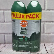 OFF Deep Woods Bug Spray  Mosquito Repellent DryTouch Technology 6 oz 2 Can Pk