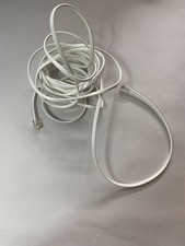 Telephone Extension Cord 12 Feet Long Phone Cable Line Wire - White