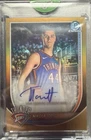 Nikola Topic 2025-26 Bowman Chrome #/50 Autograph Gold Refractor No.BCA-NO