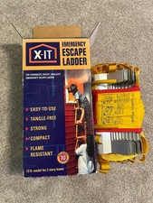 X-IT 2 Story Emergency Fire Escape Ladder Home Safety Compact Reusable 13 ft