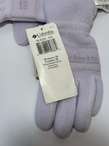 Columbia Sportswear Company Women's Fleece Wintertrainer Purple Gloves Sz M - Picture 5 of 7
