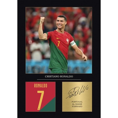 Legends Gallery Cristiano Ronaldo Geschenk Portugal 29,7L x 21B cm, schwarz 