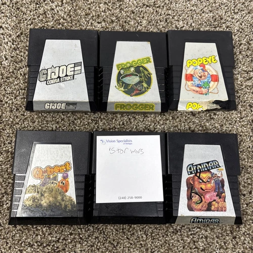 Lot Of 6 - Atari 2600 - Vintage Video Game Cartridges - Parker Brothers Tested