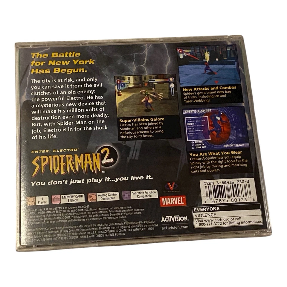 Spider-Man 2 Enter: Electro Greatest Hits Sony PlayStation 1 Completo con Manual Foto 2 de 4