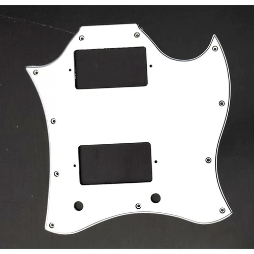 Plate Pickguard Full Face White 3ply 11 Holes for Gibson Sg