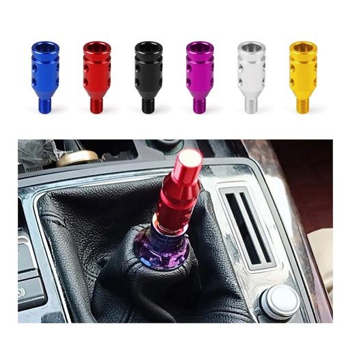 Universal Aluminum Shift Knob Adapter M10x1.5 Non Threaded Shifters Blue Color - Picture 2 of 6