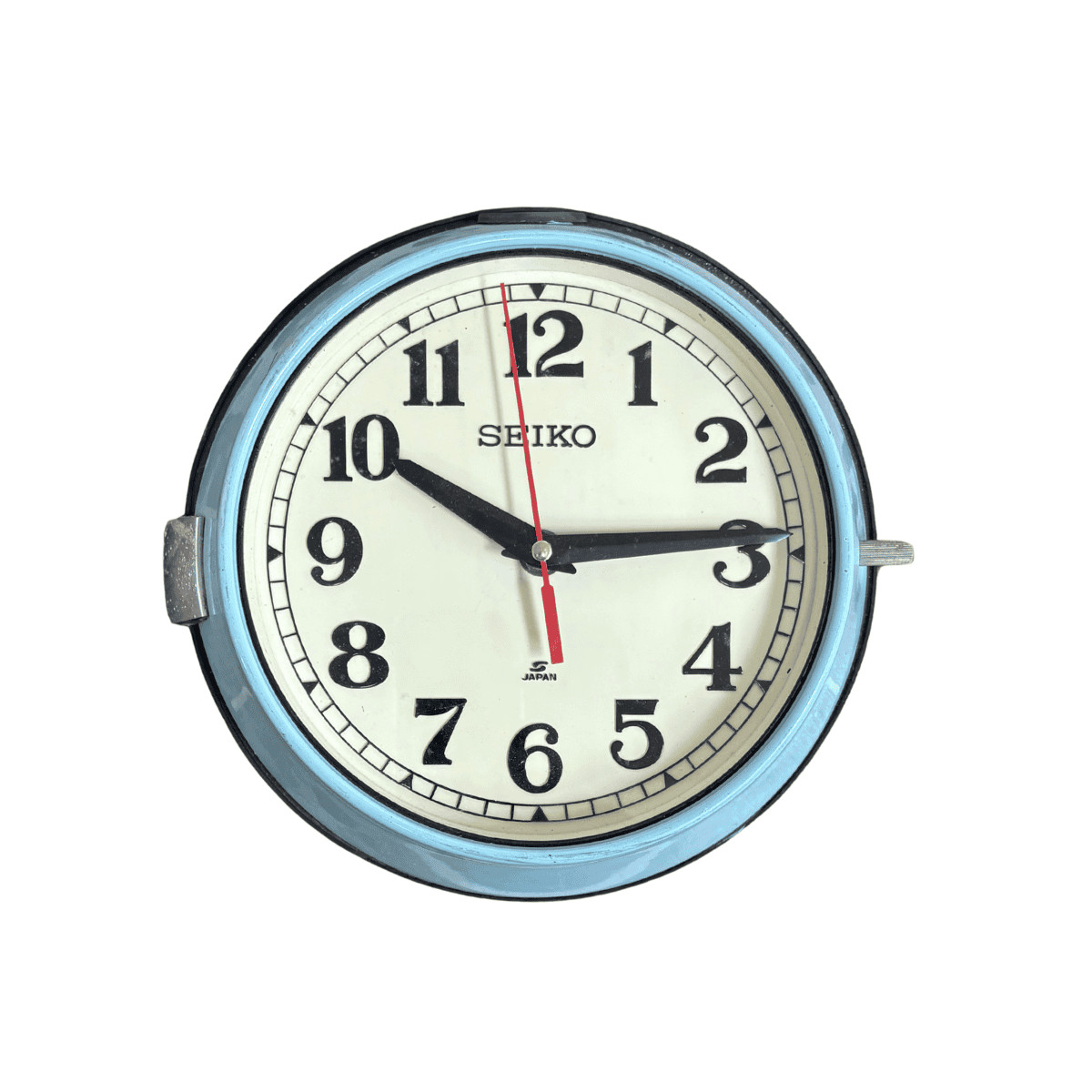 Seiko Blue and Cream Ship Clock - Battery Operated