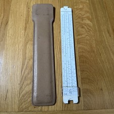 12" Slide Rule Acu-Math No. 400 Made in USA One-sided with Case
