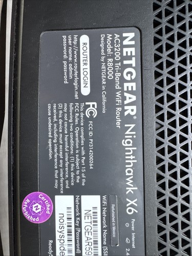 NETGEAR R7960P-100NAS Nighthawk X6 AC3000 Dual Band Smart WiFi Router - Picture 7 of 11