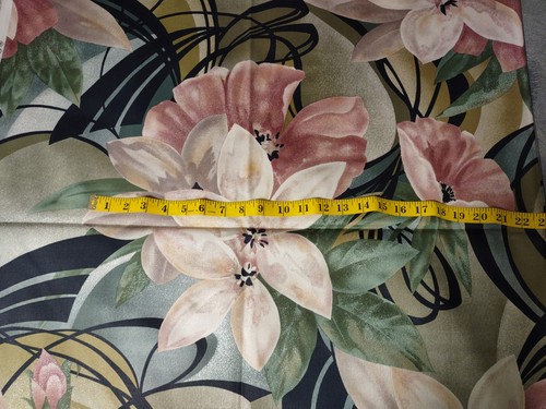 MARGIN DESIGNS GATSBY BLACK FLORAL FABRIC REMNANT 54" X 72", USA, PINK, SATEEN - Bild 7 von 9